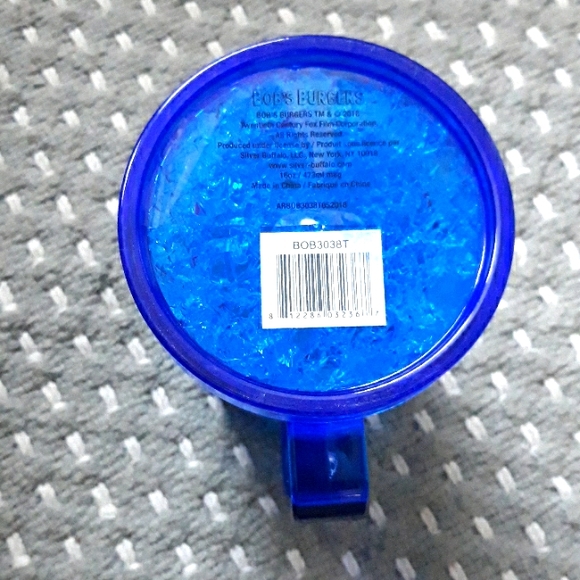 BOB'S BURGERS Freezer Gel 16 oz Drinking mug. NEW w small Defect, sold as is - Picture 3 of 5